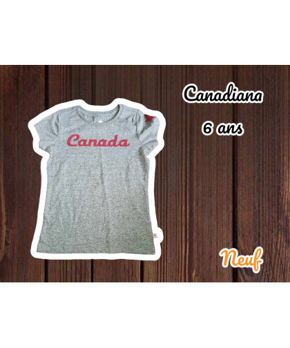 Chandail Canadiana Fille 6 ans