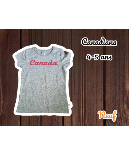Chandail Canadiana Fille 4-5 ans