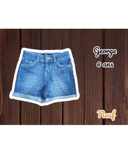 Short Jeans George Fille 6 ans
